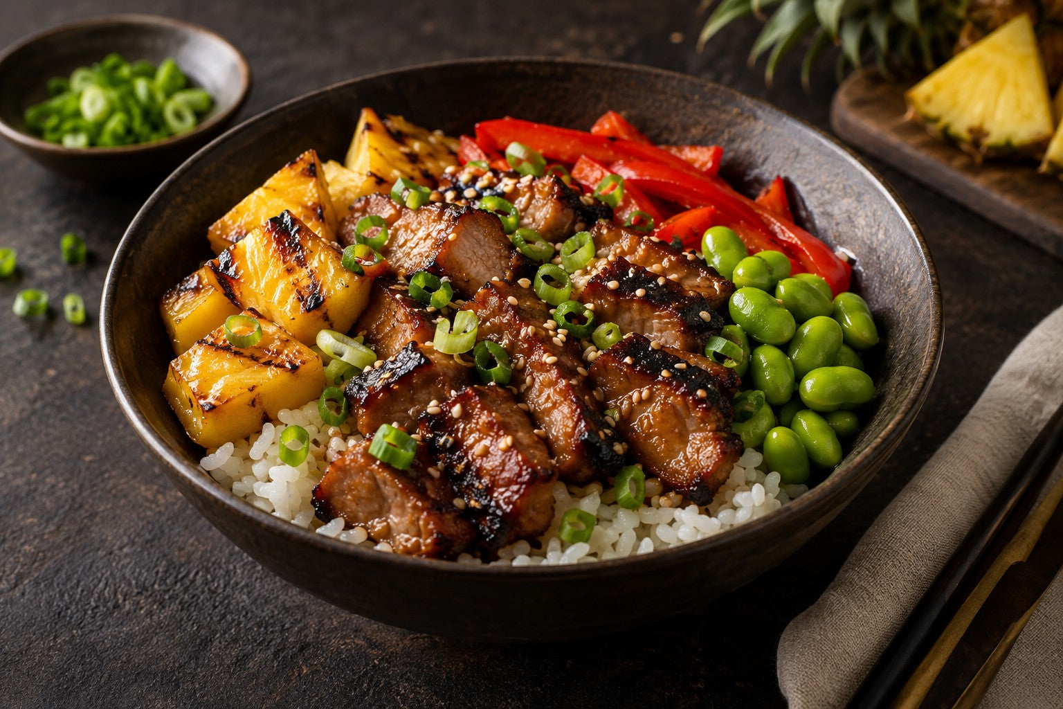 Finished Aloha Pork Teriyaki Bowls
