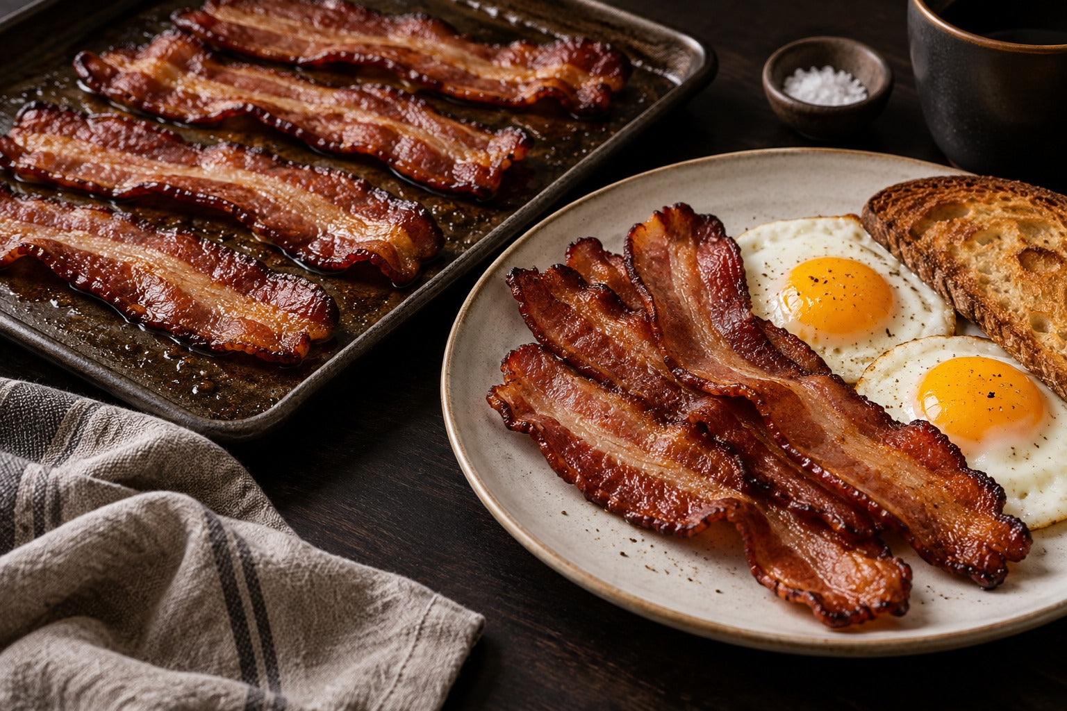 Finished Oven-Baked Mangalitsa Bacon