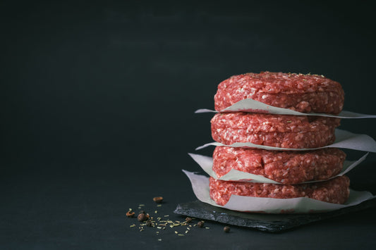 Mangalitsa Gourmet Pork Burgers, raw half pound patties
