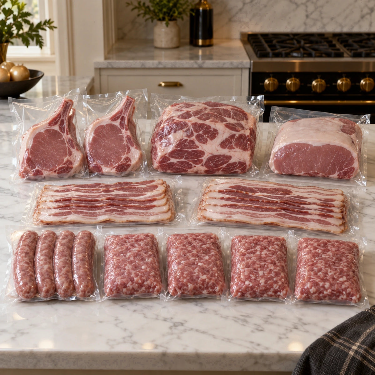 Quarter hog share: Cryovac Mangalitsa cuts laid out