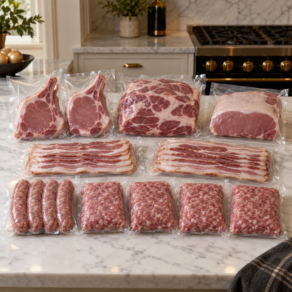 Quarter hog share: Cryovac Mangalitsa cuts laid out