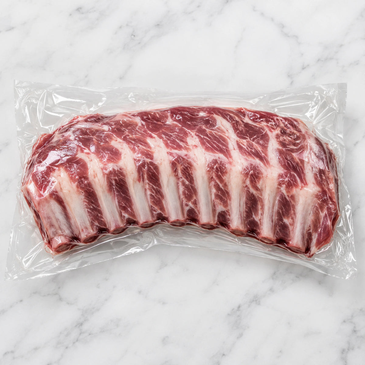 Baby Back Ribs, vacuum-sealed as shipped