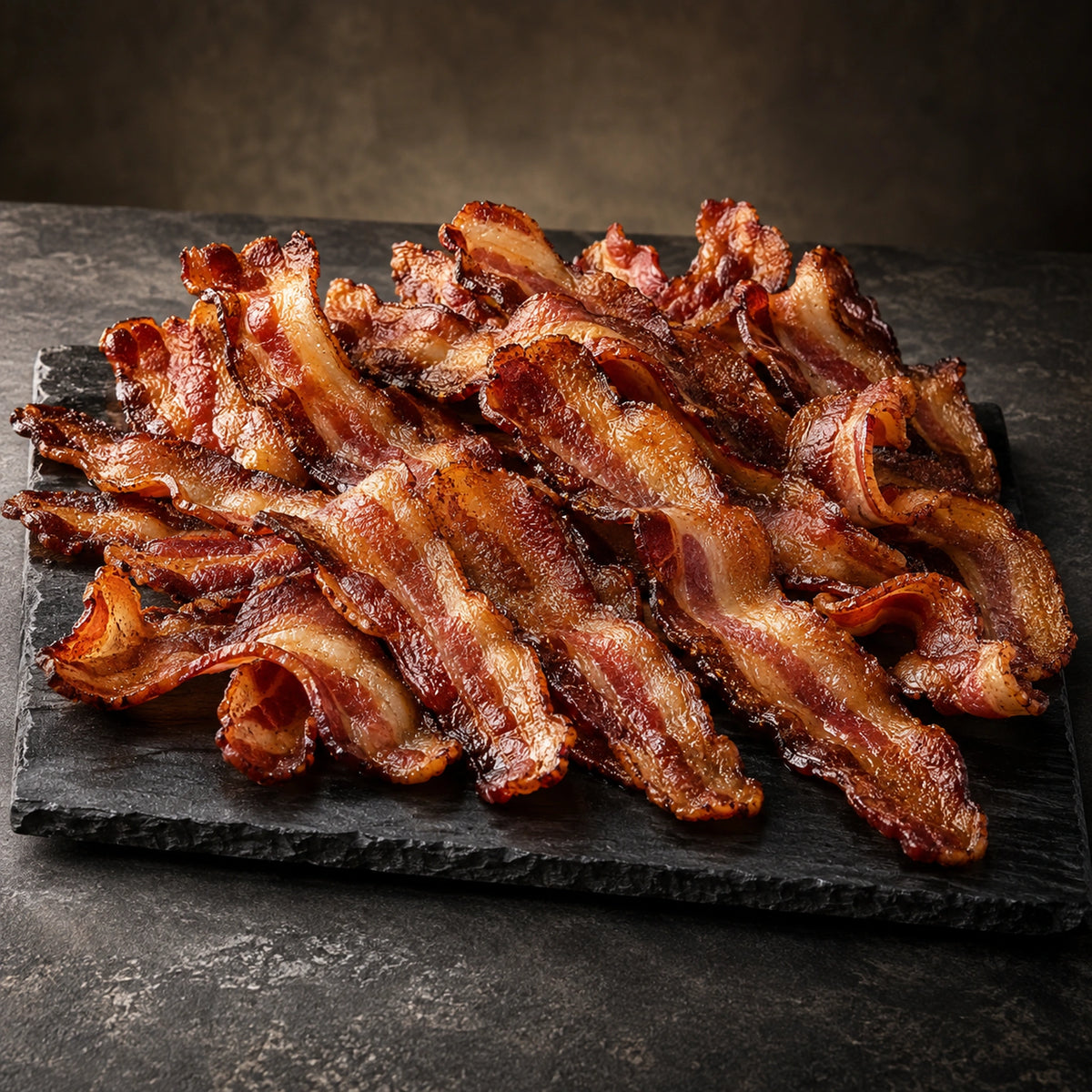 12 Pack Bacon, cooked serving idea