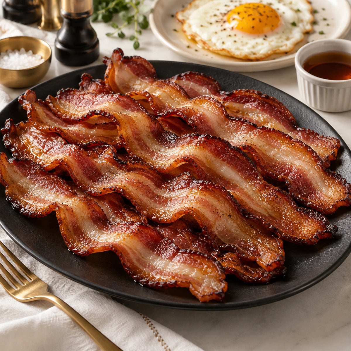 Jowl Bacon, cooked serving idea