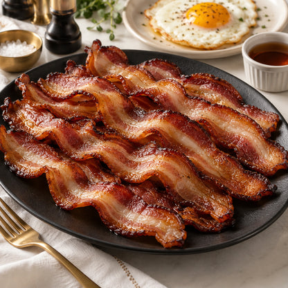 Jowl Bacon, cooked serving idea