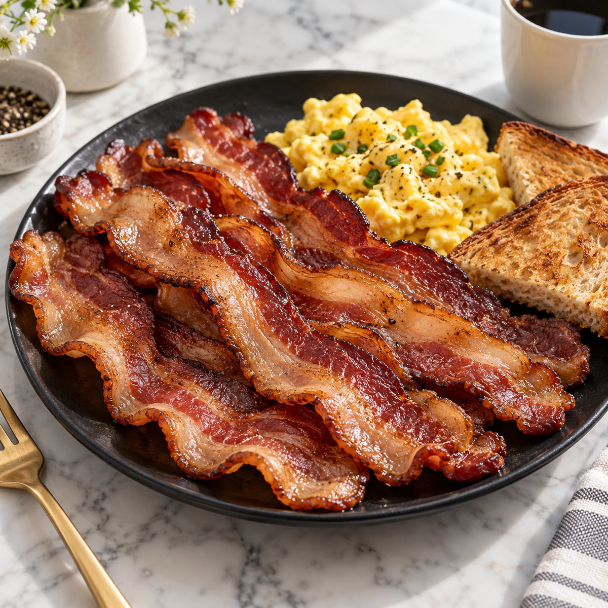 Bacon Delight Pack, cooked serving idea