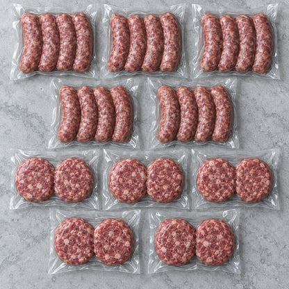 Burger and Brat Pack, vacuum-sealed as shipped