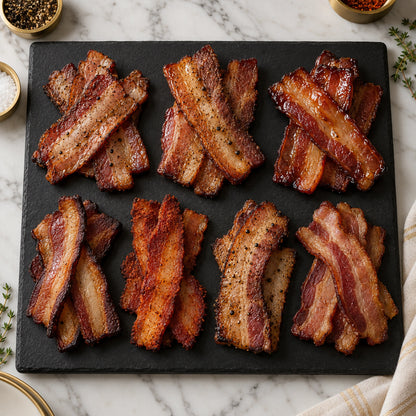 Epicurean Bacon Collection, cooked serving idea