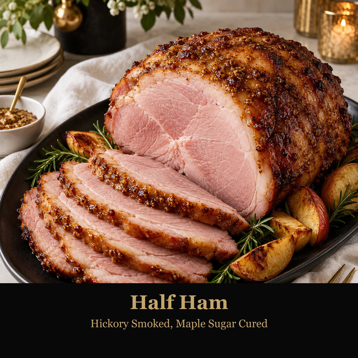 Half Ham: Hickory Smoked, Maple Sugar Cured, raw