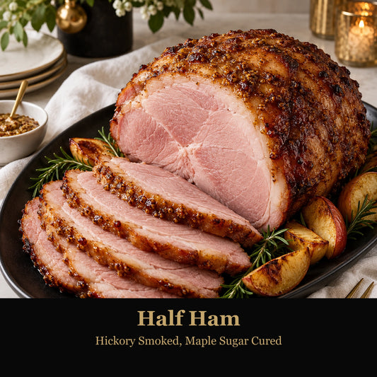 Half Ham: Hickory Smoked, Maple Sugar Cured, raw