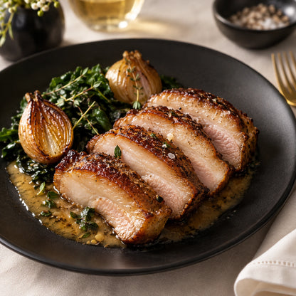 Mangalitsa Jowl, Whole, cooked serving idea