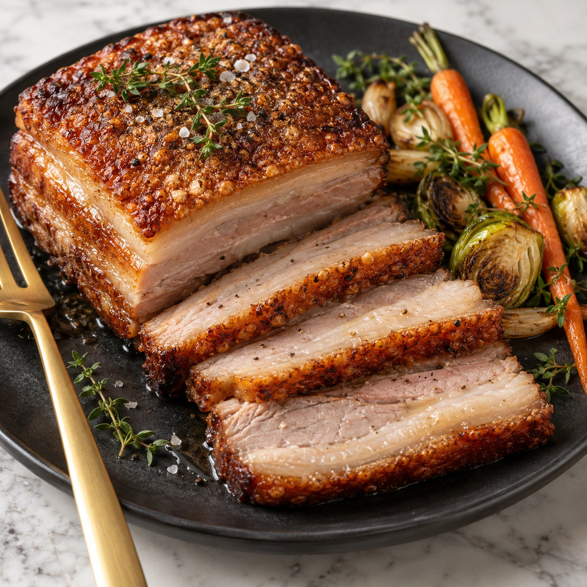 Mangalitsa Belly Special, cooked serving idea