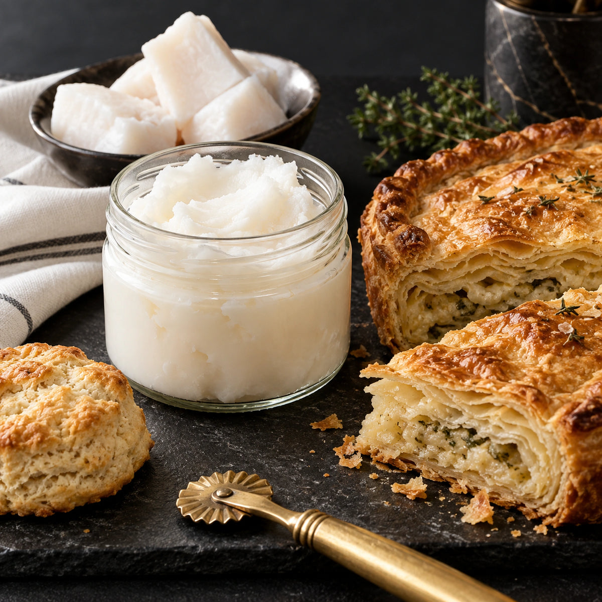 Mangalitsa Caul  Fat - 1 # (nonrendered), cooked serving idea