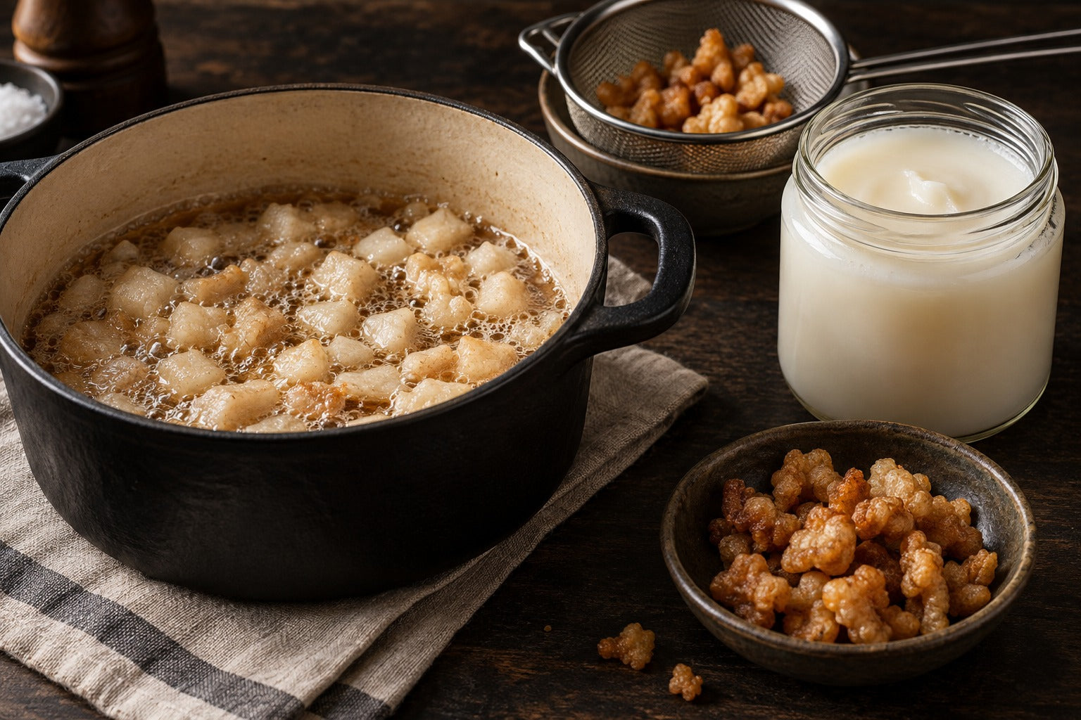 Finished How to Render Pork Fat