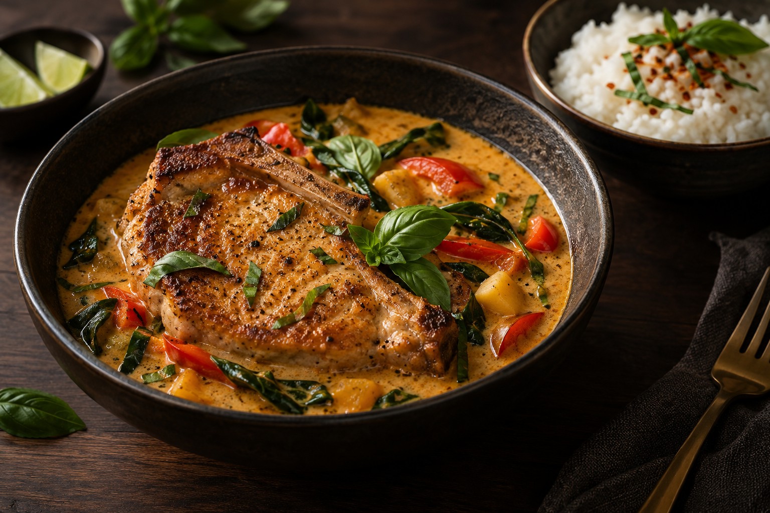 Finished Instant Pot Thai Pork Chop Curry