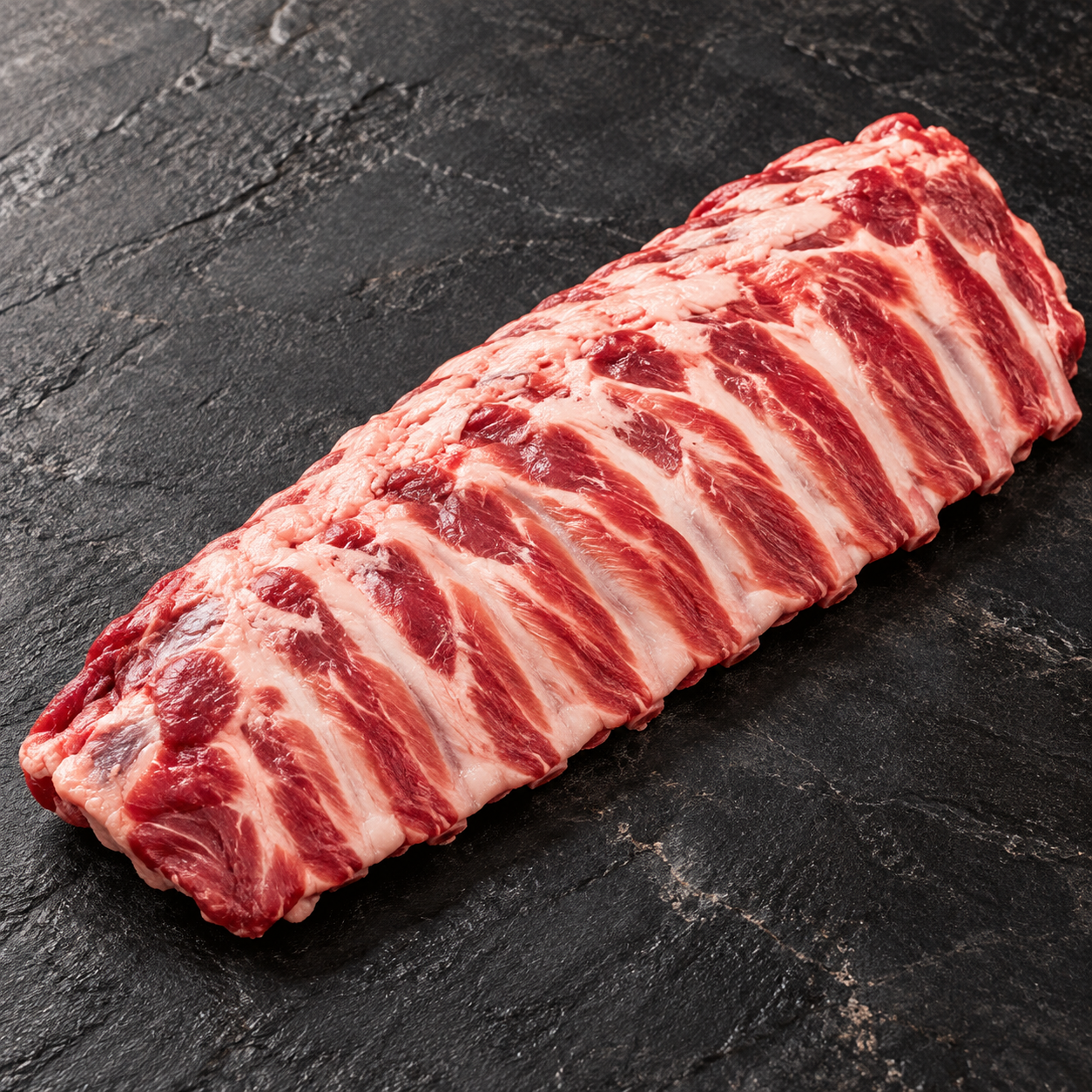 Raw whole Baby Back Ribs concept