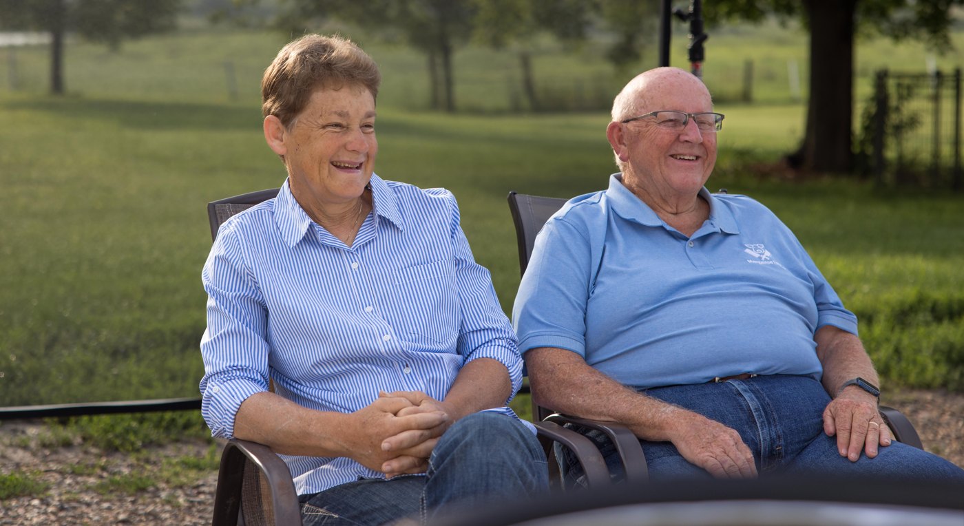 Becky and Steve at Mangalitsa Estates